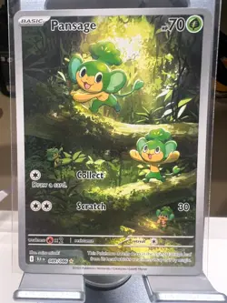 PANSAGE #089/086 POKEMON SCARLET & VIOLET: BLACK BOLT ILLUSTRATION RARE NM - Image 1