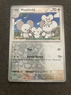 #074/091 Maushold Reverse Holo Uncommon - Pokemon Paldean Fates English NM - Image 1