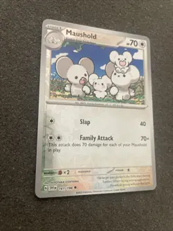 #074/091 Maushold Reverse Holo Uncommon - Pokemon Paldean Fates English NM - Image 2