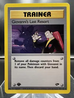 2000 Pokemon TCG - Giovanni’s Last Resort - Gym Challenge No. 105 | EX | 1st Ed - Image 1