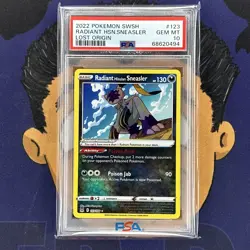 💎PSA 10 GEM 2022 Pokemon Lost Origin RADIANT HISUIAN SNEASLER #123 Holo - Image 2