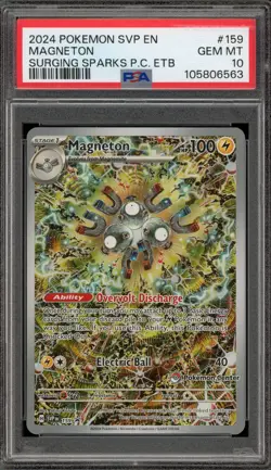 Pokemon Center Stamp Promo Magneton Surging Sparks ETB SVP EN 159 PSA 10 - Image 1