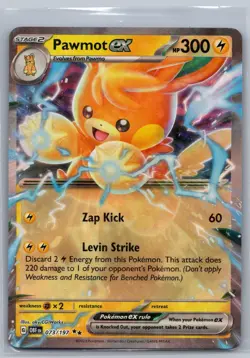 Pokemon TCG Obsidian Flames Pawmot EX 073 - Image 1