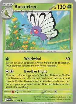 Butterfree 012/165 Uncommon 151 Pokemon Near Mint - Image 1