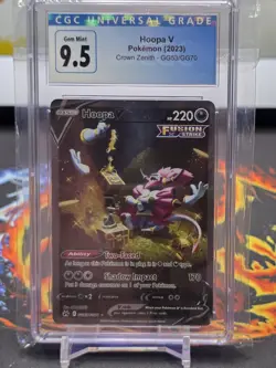 Pokemon Hoopa V GG53/GG70 Crown Zenith Ultra Rare Holo CGC 9.5 220 HP - Image 1