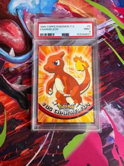 PSA 9 1999 TOPPS POKEMON TV #5 CHARMELEON - Image 1