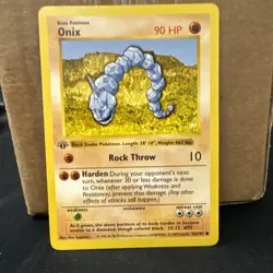Onix Pokemon Base Set Shadowless 1st Edition 56/102 Near Mint Ships fast - Image 1