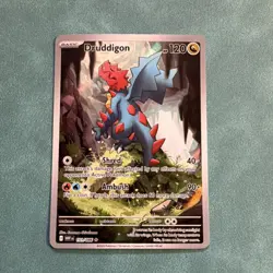 Pokemon Druddigon Illustration Rare Sv: White Flare 151/086 Holo 120 HP - Image 1