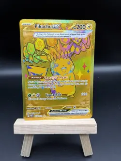 Pikachu EX Gold Holo Hyper Rare Card 179/131 Prismatic Evolutions - Image 1