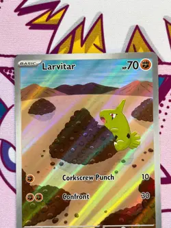 Pokemon TCG - Larvitar 203/197 - Obsidian Flames - Illustration Rare - LP/NM - Image 2