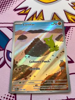 Pokemon TCG - Larvitar 203/197 - Obsidian Flames - Illustration Rare - LP/NM - Image 4