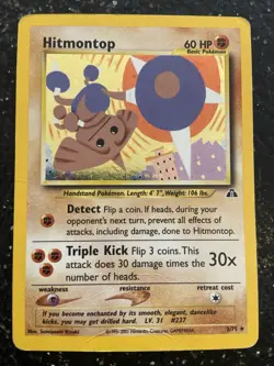 Pokemon TCG Hitmontop 3/75 Neo Discovery Holo - Image 1