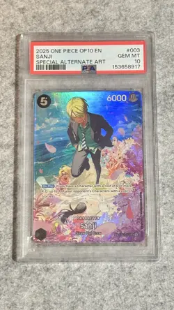 2025 One Piece SANJI Op10-Royal Blood Special Alternate Art PSA 10 GEM MT! - Image 1