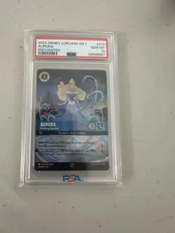 2023 Disney Lorcana Enchanted EN 1 Aurora PSA 10 213/204 First Chapter - Image 1