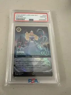 2023 Disney Lorcana Enchanted EN 1 Aurora PSA 10 213/204 First Chapter - Image 3