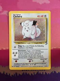 Pokemon Card Clefairy Base Set 2 Holo 6/130 Near Mint - Image 1