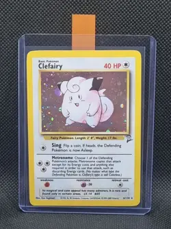 Clefairy 6/130 Holo Rare Base Set 2 - Pokemon Card WOTC - Light Play - Image 1
