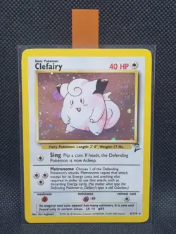 Clefairy 6/130 Holo Rare Base Set 2 - Pokemon Card WOTC - Light Play - Image 2