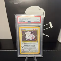 Pokemon Clefairy Holo Base Set 2 PSA 9 6/130 2000 Wizards of the Coast SWIRL 🌀 - Image 1