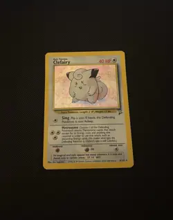 Pokemon Clefairy Holo 6/130 Base Set 2 WOTC Vintage 2000 - Image 1