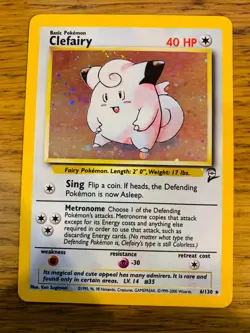 Clefairy (6/130) Holo Base Set 2 Pokemon Card! FAST & FREE P&P! - Image 4