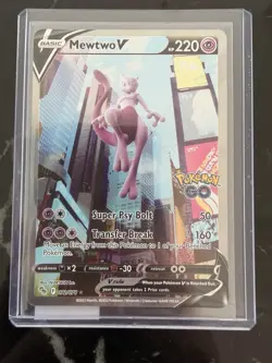 Pokemon TCG Mewtwo v Full Art Alternate Card 072/078 Pokemon Go MINT - Image 1