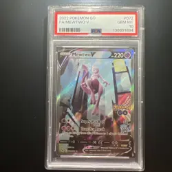 PSA 10 Mewtwo V 072/078 Pokemon Go Full Art Holo Graded - Image 1