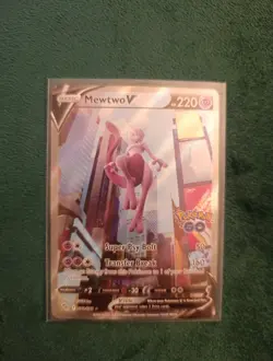 Pokemon TCG Mewtwo v (Full Art) Pokemon Go 072/078 Holo Ultra Rare - Image 1