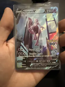 Pokemon TCG Mewtwo v (Full Art) Pokemon Go 072/078 Holo Ultra Rare - Image 1