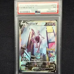 Pokemon TCG Mewtwo v (Full Art) Pokemon Go 072/078 Holo PSA 7 - Image 5