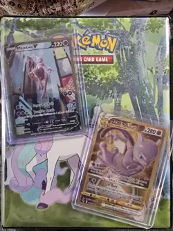 Mewtwo V 072/078 Full Art AND Mewtwo Vstar 086/078 Pokemon Go Joblot - Image 1