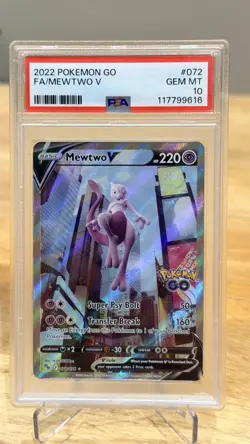 Mewtwo V 072/078 PSA 10 Full Art – Pokemon GO Set - Image 1