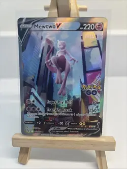 Mewtwo V (Alternate Full Art) 072/078 Pokemon GO Holo - Image 1