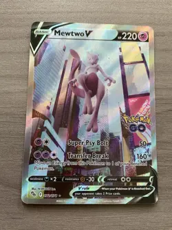 Mewtwo V (Alternate Full Art) 072/078 Pokemon GO Alt Art Card - Image 2