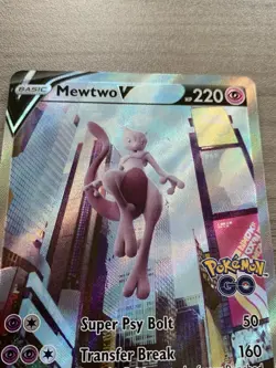 Mewtwo V (Alternate Full Art) 072/078 Pokemon GO Alt Art Card - Image 5