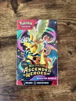 Pokemon TCG Ascended Heroes Booster Bundle – 6 Packs – Sealed – Mega Evolution - Image 1