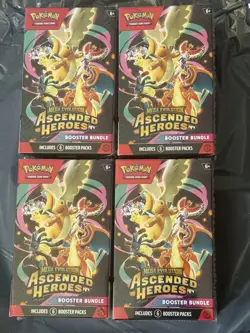 4x boxes Pokemon TCG: Mega Evolution-Ascended Heroes Booster Bundle (6 Packs) - Image 1