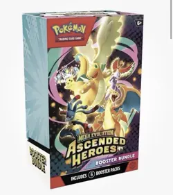Pokemon TCG: 4x Mega Evolution-Ascended Heroes Booster Bundle (6 Packs) PRESALE - Image 1