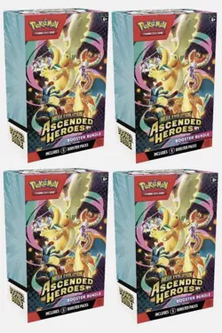 Pokemon TCG: Mega Evolution - Ascended Heroes Booster Bundle (6 Packs Each) x 4 - Image 1