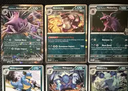 Nidoking & Nidoqueen Pokemon Cards| EX + Vintage 1995 + Team Rocket & Giovanni - Image 2