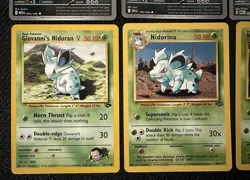Nidoking & Nidoqueen Pokemon Cards| EX + Vintage 1995 + Team Rocket & Giovanni - Image 3