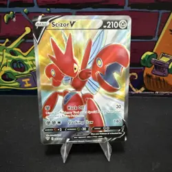Scizor V (Full Art) 183/189 Swsh03: Darkness Ablaze Holo Pokemon Card TCG - NM/M - Image 1