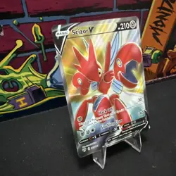 Scizor V (Full Art) 183/189 Swsh03: Darkness Ablaze Holo Pokemon Card TCG - NM/M - Image 2