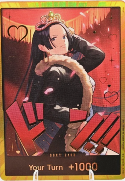 DON!! Card (Boa Hancock) (Gold) Extra Booster: One Piece Heroines Edition Foil - Image 1