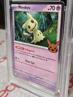 PSA 10 Gem Mint Mimikyu Graded Pokemon Card #037 Trick or Trade 1 Swirl 2024 - Image 2
