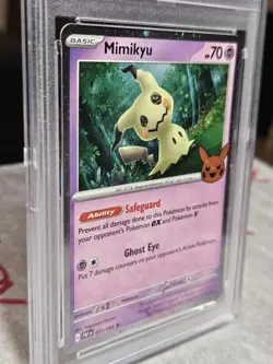 PSA 10 Gem Mint Mimikyu Graded Pokemon Card #037 Trick or Trade 1 Swirl 2024 - Image 3