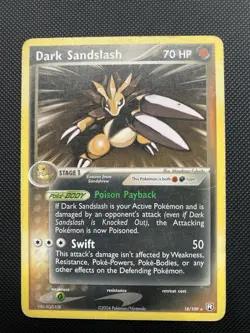 Dark Sandslash 18/109 EX Team Rocket Returns Non-Holo Rare Pokemon Card TCG - Image 1