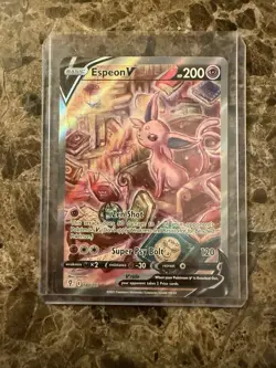 Espeon v Alternate Full Art Holo Ultra Rare Card 180/203 SWSH07: Evolving Skies - Image 1