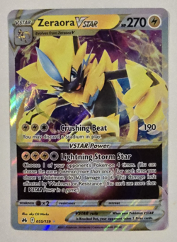 Pokemon Card Zeraora VSTAR 055/159 Crown Zenith Holo - Image 1
