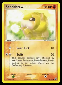 Sandshrew 74/109 Common Team Rocket Returns Pokemon Card - Image 1